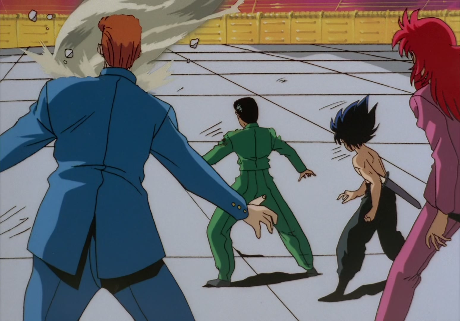 Yu Yu Hakusho Ep 13: Yusuke vs. Rando: 99 Attacks @ 00:01:19