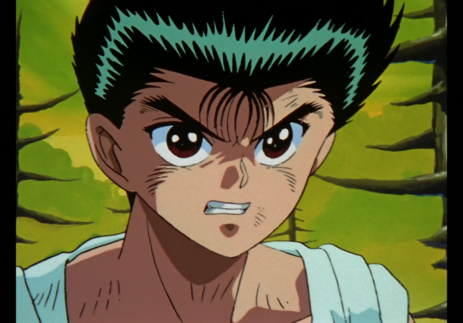 Yu Yu Hakusho Ep 13: Yusuke vs. Rando: 99 Attacks @ 00:01:30