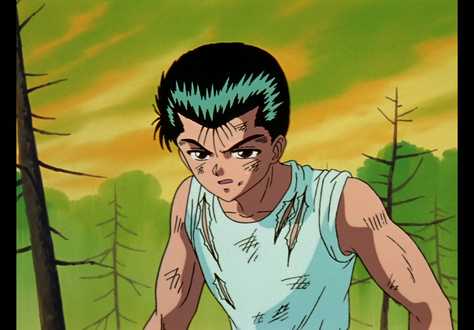 Yu Yu Hakusho Ep 13: Yusuke vs. Rando: 99 Attacks @ 00:02:12