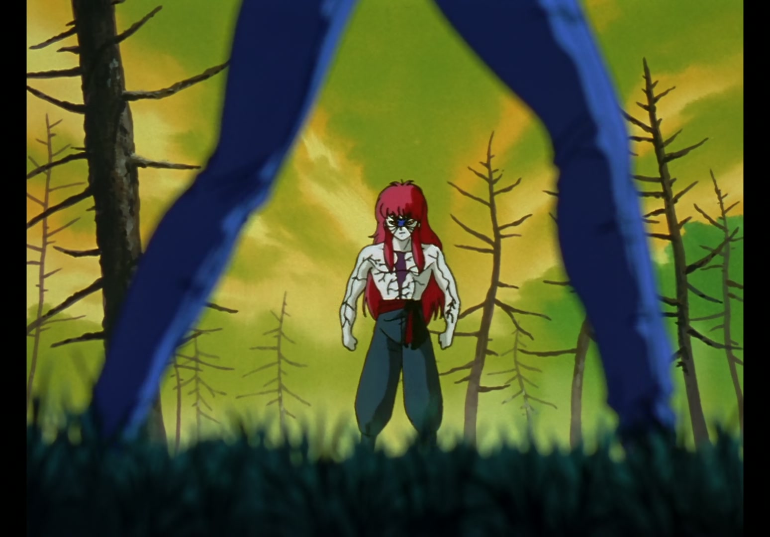 Yu Yu Hakusho Ep 13: Yusuke vs. Rando: 99 Attacks @ 00:02:42