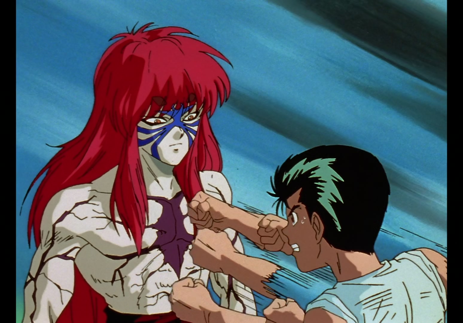 Yu Yu Hakusho Ep 13: Yusuke vs. Rando: 99 Attacks @ 00:03:13