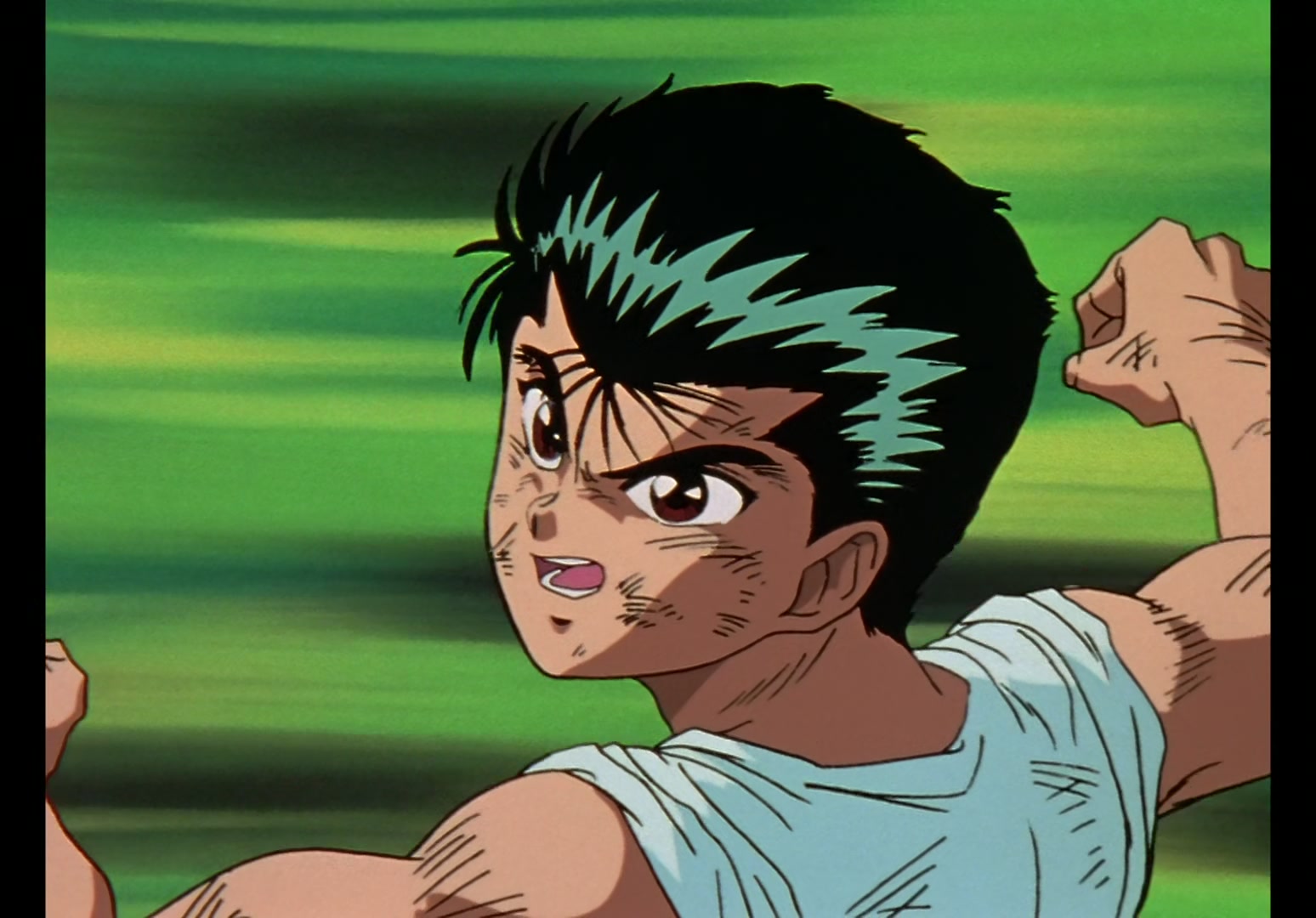 Yu Yu Hakusho Ep 13: Yusuke vs. Rando: 99 Attacks @ 00:03:16