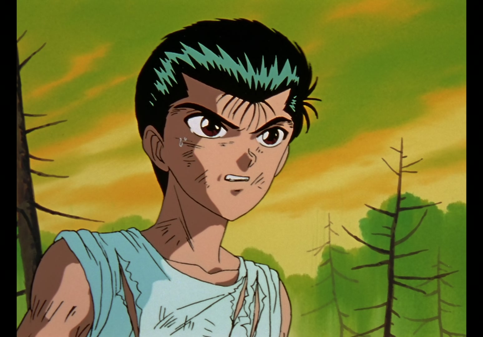 Yu Yu Hakusho Ep 13: Yusuke vs. Rando: 99 Attacks @ 00:03:43
