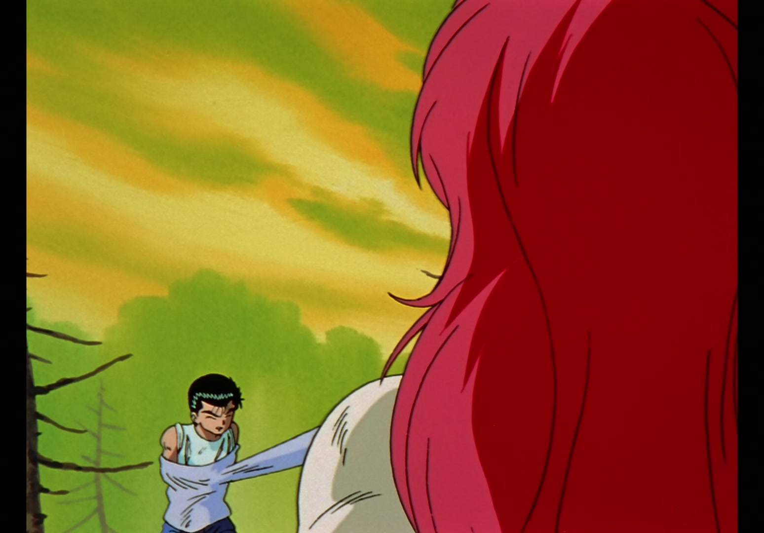 Yu Yu Hakusho Ep 13: Yusuke vs. Rando: 99 Attacks @ 00:05:10