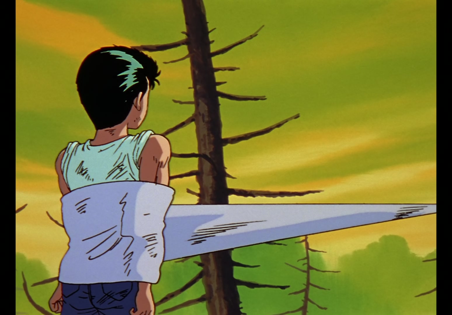 Yu Yu Hakusho Ep 13: Yusuke vs. Rando: 99 Attacks @ 00:05:21