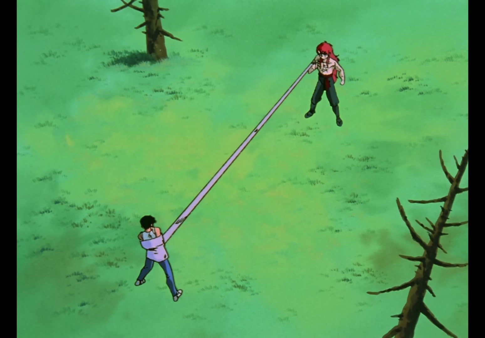 Yu Yu Hakusho Ep 13: Yusuke vs. Rando: 99 Attacks @ 00:05:29
