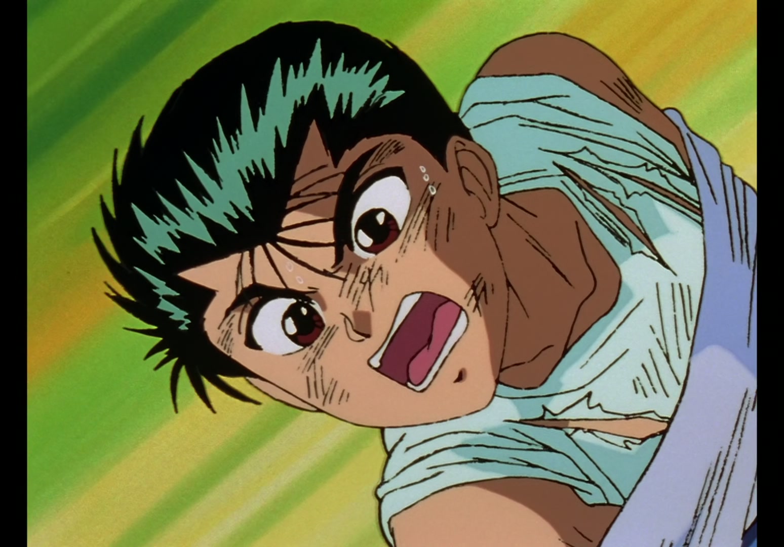 Yu Yu Hakusho Ep 13: Yusuke vs. Rando: 99 Attacks @ 00:05:56