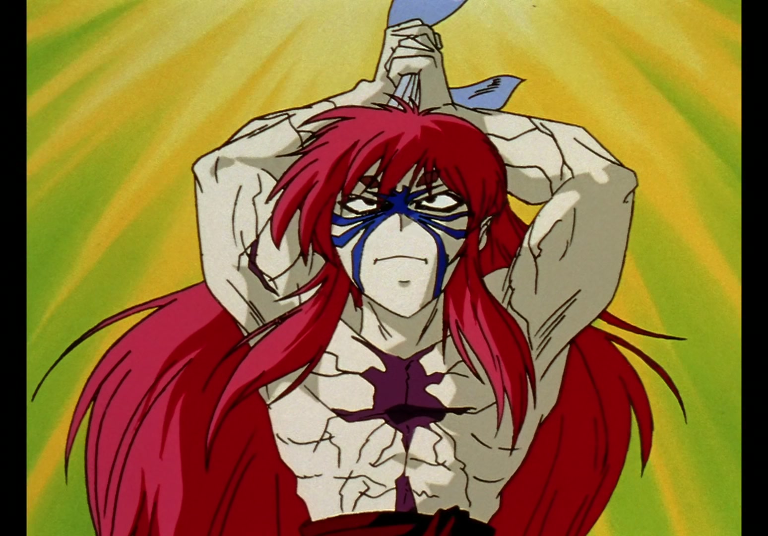 Yu Yu Hakusho Ep 13: Yusuke vs. Rando: 99 Attacks @ 00:06:18