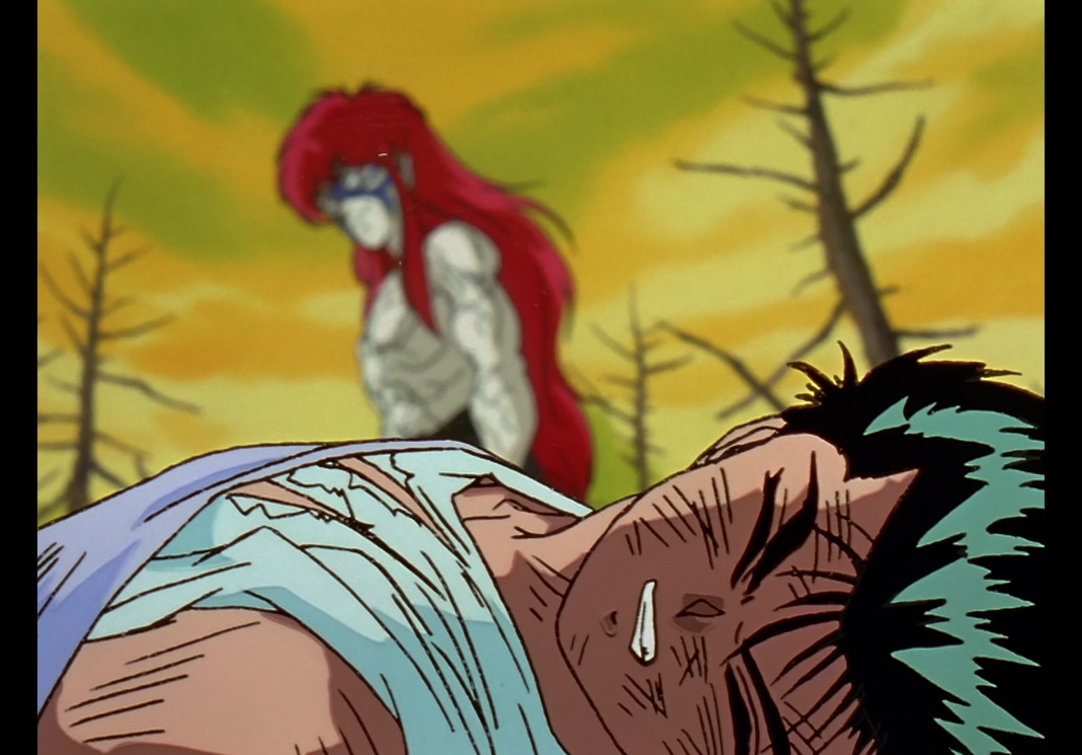 Yu Yu Hakusho Ep 13: Yusuke vs. Rando: 99 Attacks @ 00:07:23