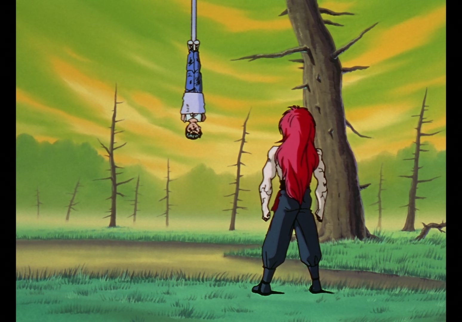 Yu Yu Hakusho Ep 13: Yusuke vs. Rando: 99 Attacks @ 00:07:38