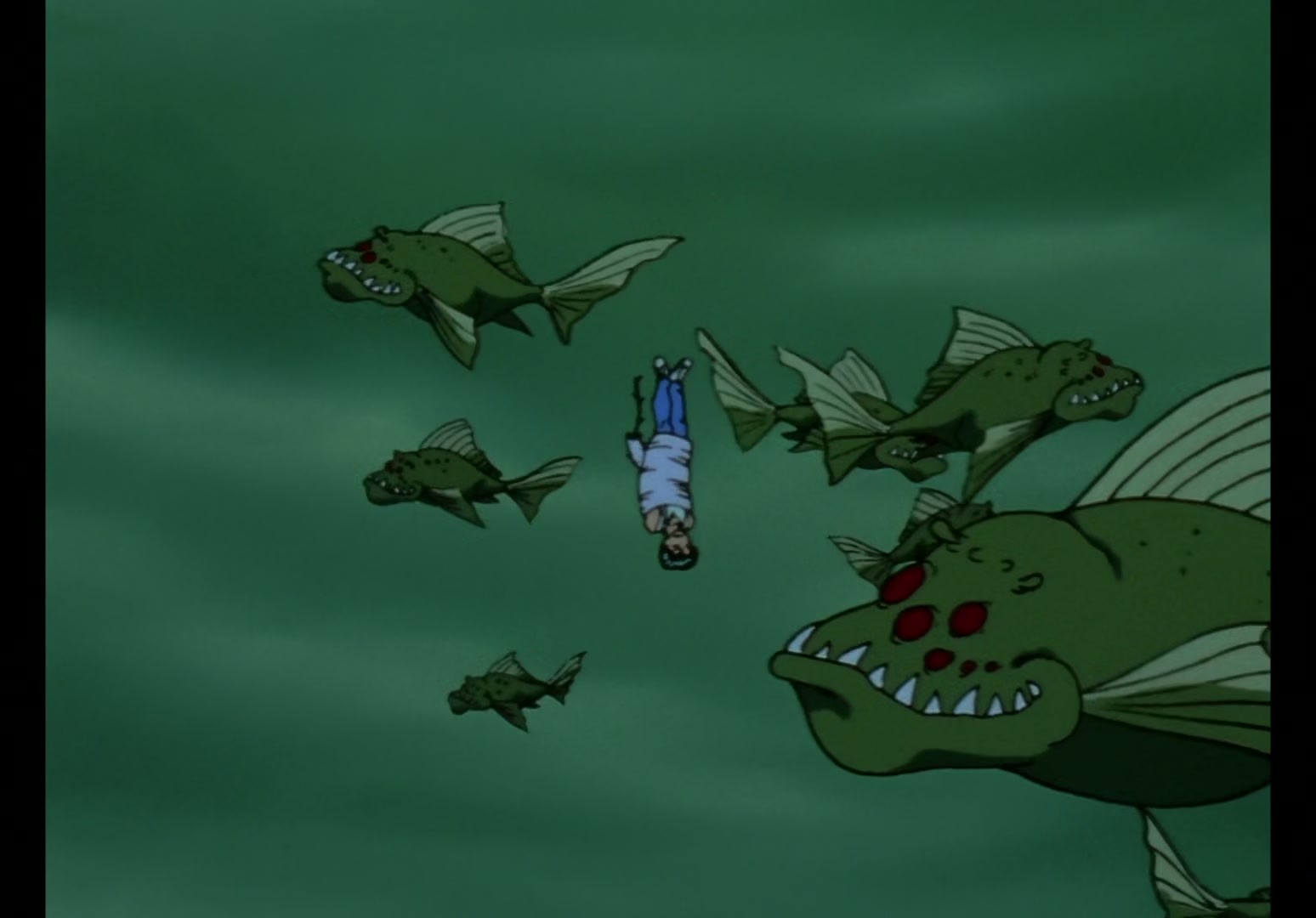 Yu Yu Hakusho Ep 13: Yusuke vs. Rando: 99 Attacks @ 00:12:00