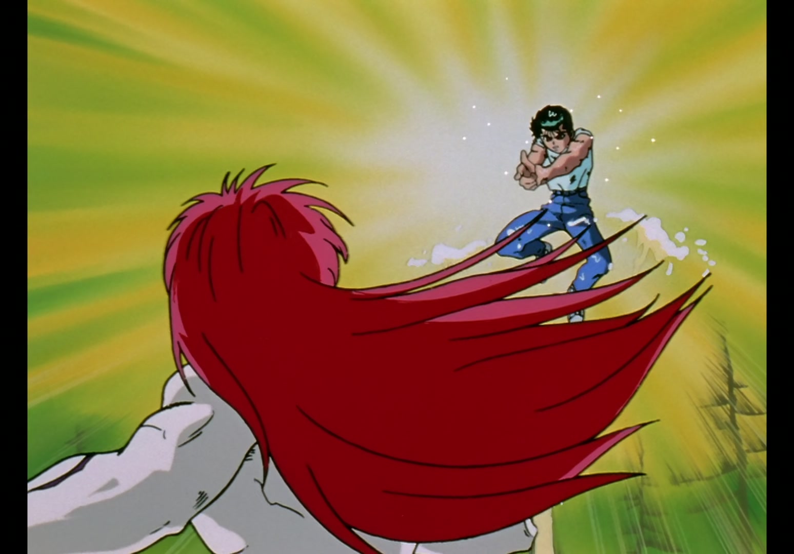 Yu Yu Hakusho Ep 13: Yusuke vs. Rando: 99 Attacks @ 00:14:31