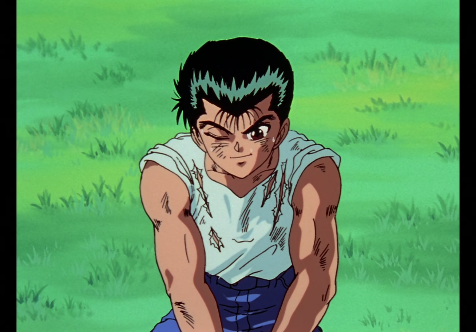 Yu Yu Hakusho Ep 13: Yusuke vs. Rando: 99 Attacks @ 00:15:21