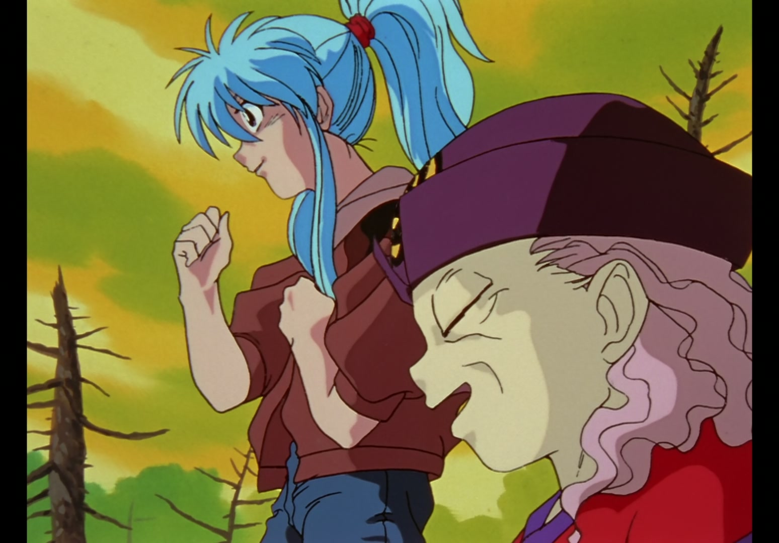 Yu Yu Hakusho Ep 13: Yusuke vs. Rando: 99 Attacks @ 00:15:28