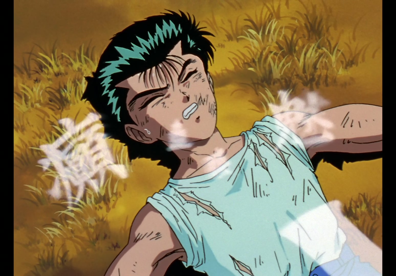 Yu Yu Hakusho Ep 13: Yusuke vs. Rando: 99 Attacks @ 00:17:22