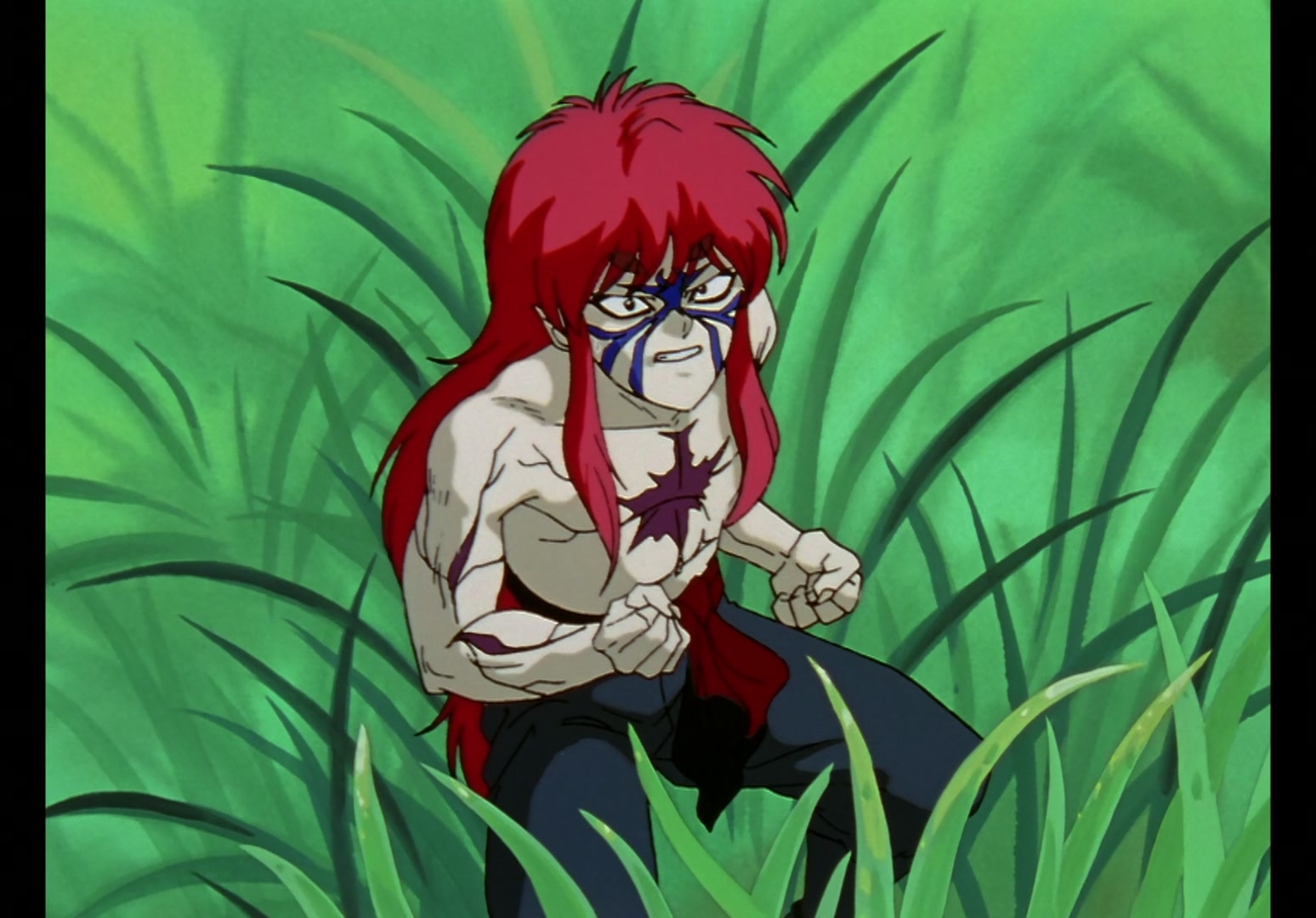Yu Yu Hakusho Ep 13: Yusuke vs. Rando: 99 Attacks @ 00:18:23