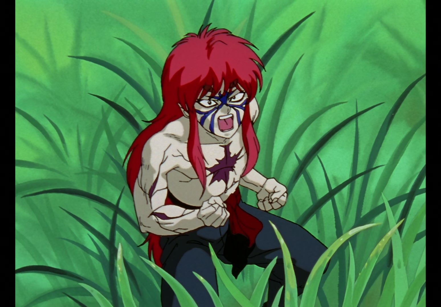 Yu Yu Hakusho Ep 13: Yusuke vs. Rando: 99 Attacks @ 00:18:26