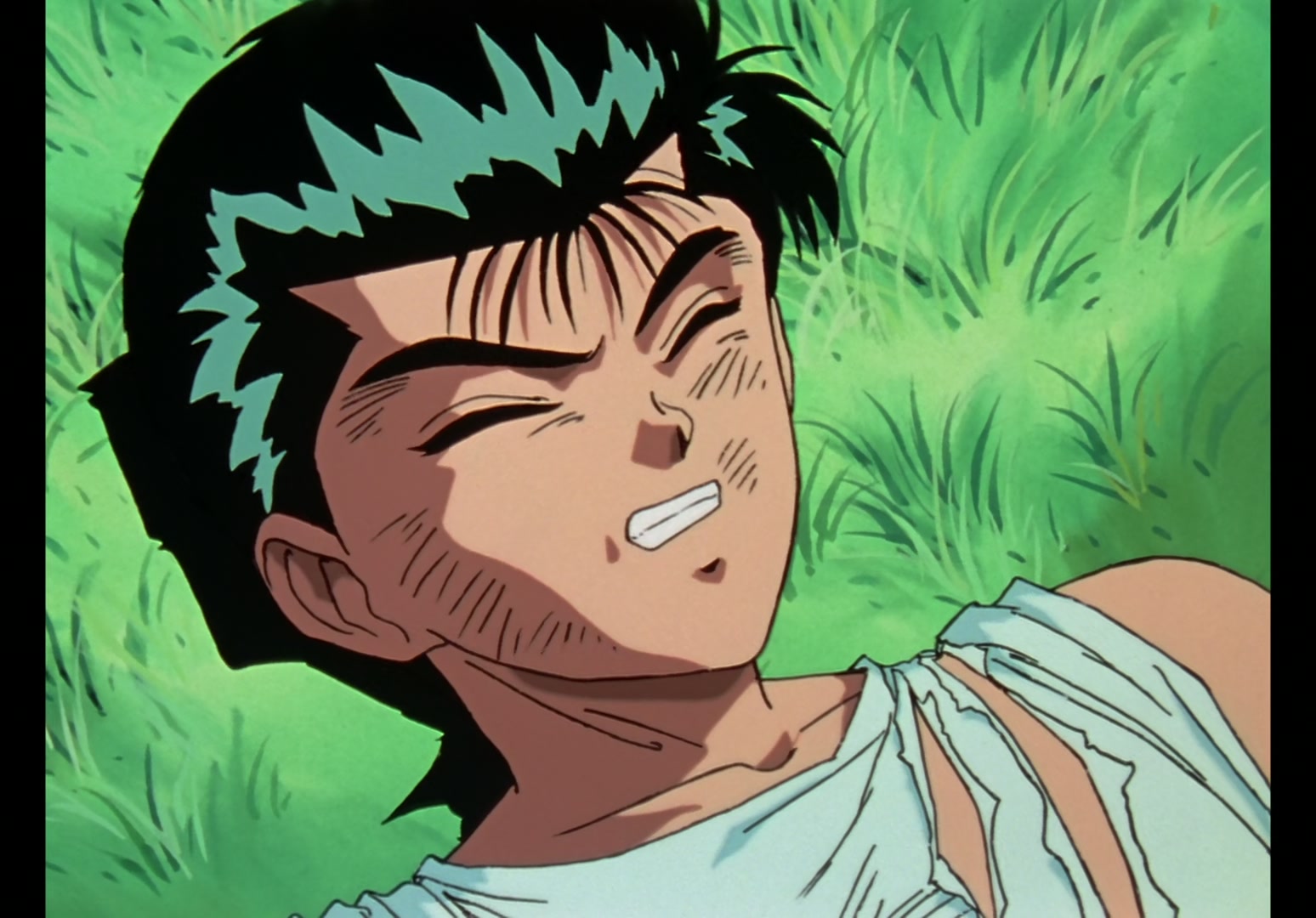 Yu Yu Hakusho Ep 13: Yusuke vs. Rando: 99 Attacks @ 00:18:45