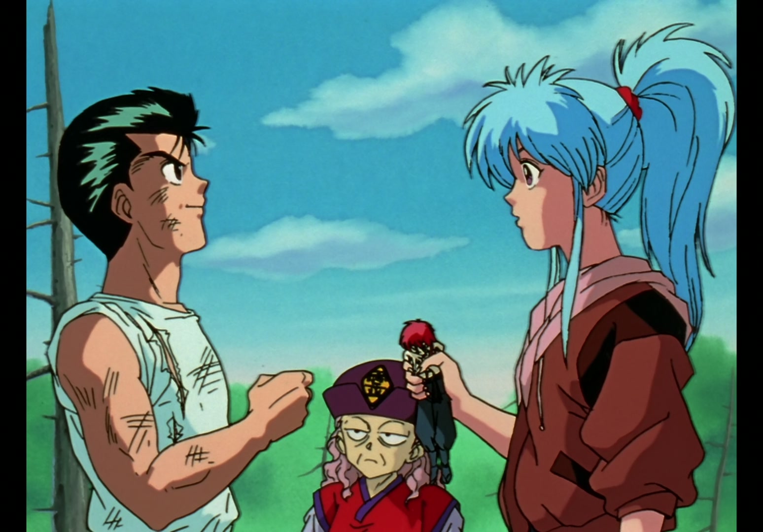 Yu Yu Hakusho Ep 13: Yusuke vs. Rando: 99 Attacks @ 00:21:06