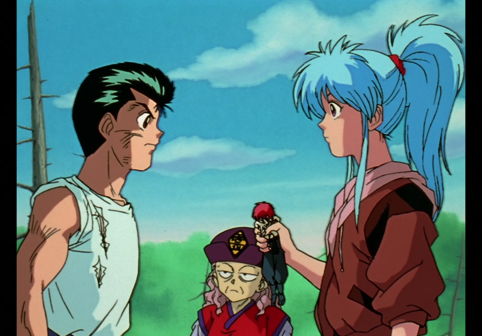 Yu Yu Hakusho Ep 13: Yusuke vs. Rando: 99 Attacks @ 00:21:13