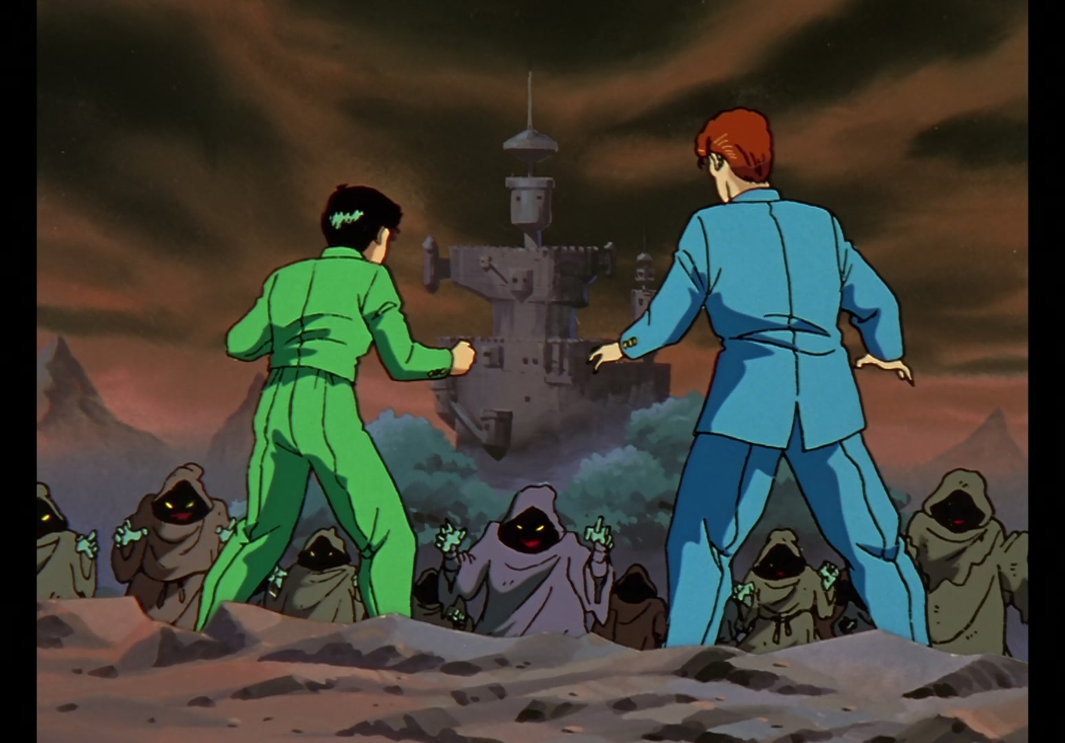 Yu Yu Hakusho Ep 13: Yusuke vs. Rando: 99 Attacks @ 00:22:06